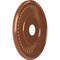Ekena Millwork Berkshire PVC Ceiling Medallion (Canopies up to 8 3/8"), 19"OD x 3 1/2"ID x 1"P, Bright Coat Copper CMP19BEBCO - alternate 2